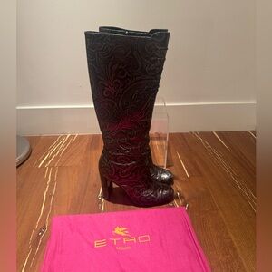 Etro paisley high heel boots. Gorgeous. 
Size 39.
Dust bag included!